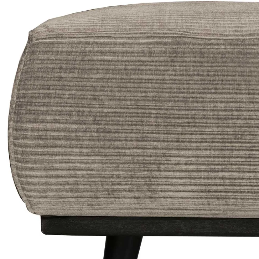 Wohnen Graubrauner Couchhocker aus Strukturstoff - Gela