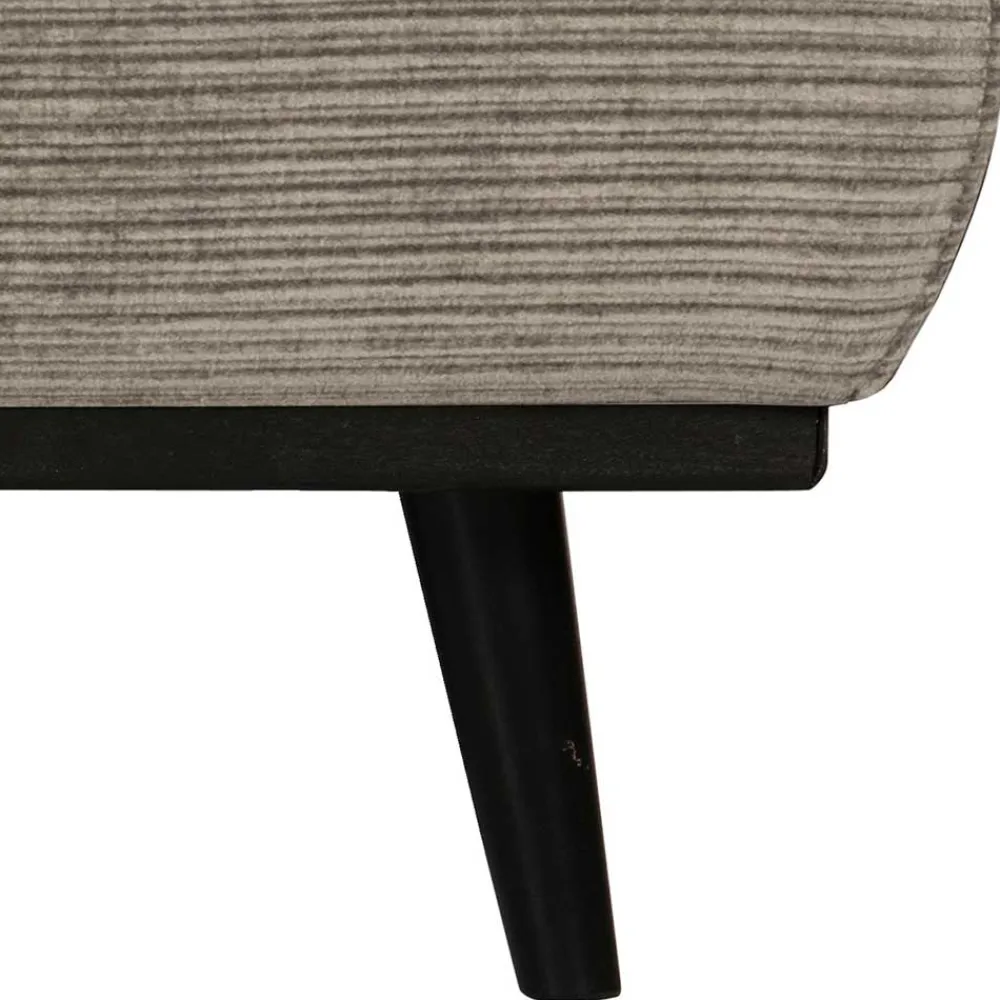 Wohnen Graubrauner Couchhocker aus Strukturstoff - Gela