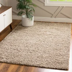 Wohnen Graubrauner Teppich mit Hochflor - Liv