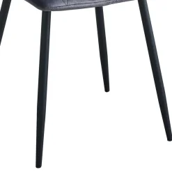 Wohnen Graue Esszimmerstühle aus Samt - Epos (4er Set)