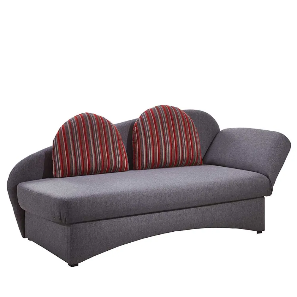 Wohnen Graue Federkern Schlafcouch mit Bettkasten - Langos