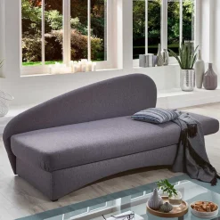Wohnen Graue Federkern Schlafcouch mit Bettkasten - Langos