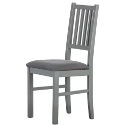 Wohnen Graue Holzstühle mit Polstersitz - Nepplan (2er Set)