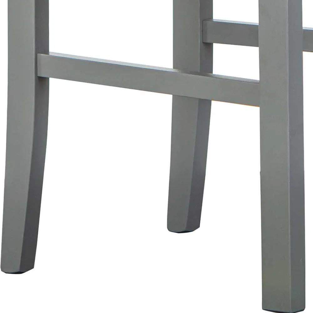 Wohnen Graue Holzstühle mit Polstersitz - Nepplan (2er Set)