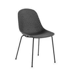 Wohnen Graue Küchenstühle mit Schalensitz - Dresconio (4er Set)