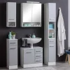 Wohnen Graue Möbel|Weiße Möbel*Graue Möbel Zusammenstellung fürs Bad - Girios (fünfteilig)