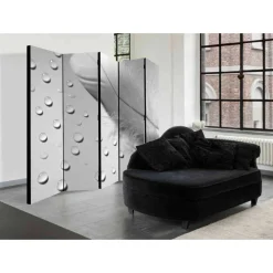 Wohnen Graue Raumteiler Wand mit Feder & Tropfen - Lornas