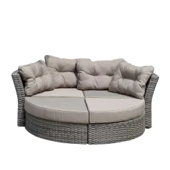 Wohnen Graue Sonneninsel Sash aus Polyrattan