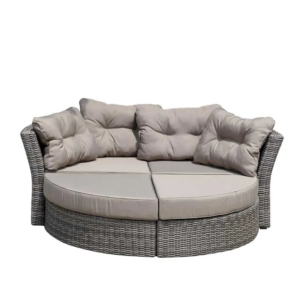 Wohnen Graue Sonneninsel Sash aus Polyrattan