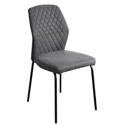 Wohnen Graue Stoffstühle modern - Lenox (4er Set)