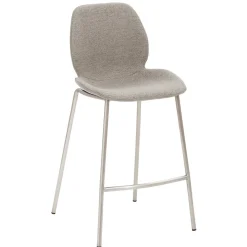 Wohnen Sessel & Hocker|Barhocker*Grauer Barstuhl im Material Mix - Ruvenz
