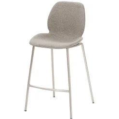 Wohnen Sessel & Hocker|Barhocker*Grauer Barstuhl im Material Mix - Ruvenz