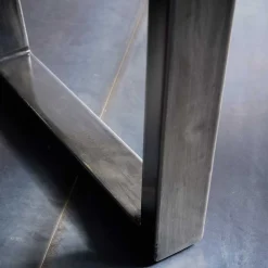 Wohnen Graue Möbel|Naturholzmöbel*Grauer Baumkanten Esstisch Risa im Loft Style