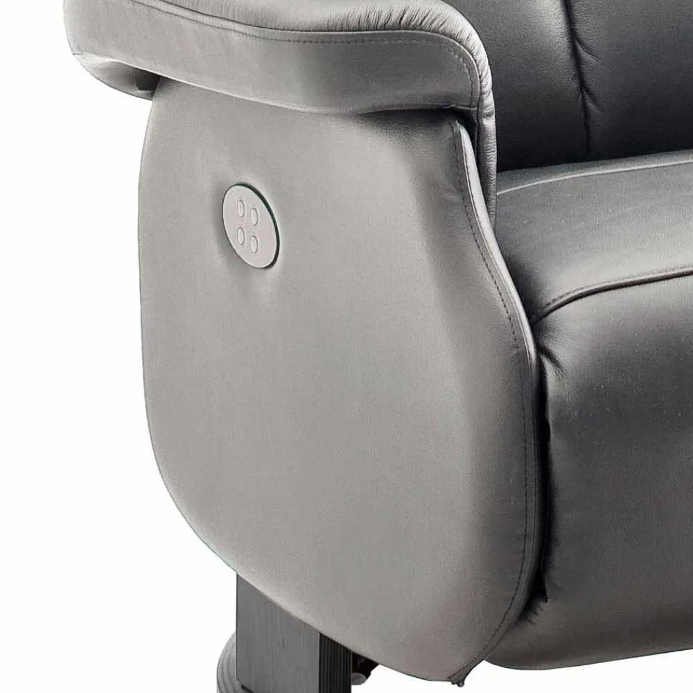 Wohnen Grauer Fernsehessel Enjisaco mit ausklappbarer Schlaffunktion