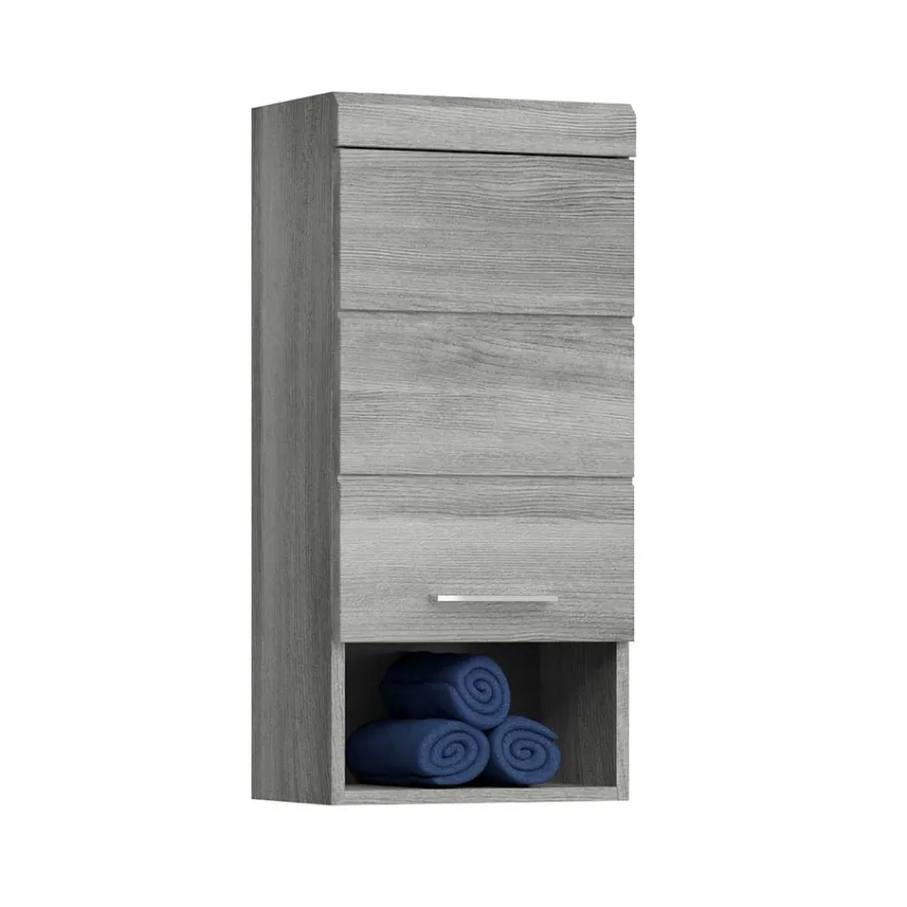 Wohnen Badschränke|Schränke*Grauer Hängeschrank mit Tür und Fach - Baloon