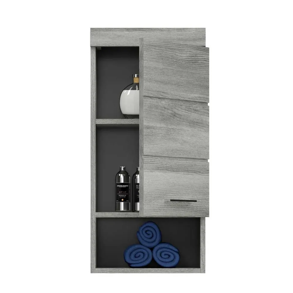 Wohnen Badschränke|Schränke*Grauer Hängeschrank mit Tür und Fach - Baloon