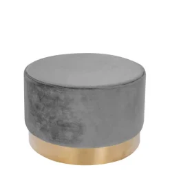 Wohnen Grauer Hocker mit 55 cm Durchmesser - Marina