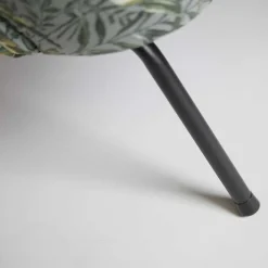 Wohnen Grauer Polstersessel mit Blumen Muster Melissa im Retro Look