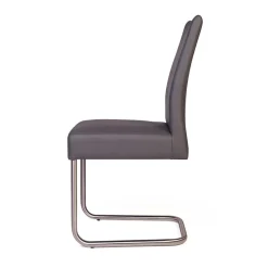 Wohnen Esszimmerstühle|Stühle*Grauer Polsterstuhl mit Swing-Fuß - Motrilo (2er Set)