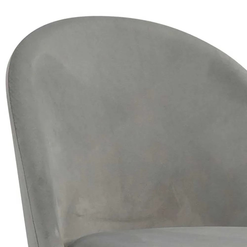 Wohnen Grauer Samt-Barstuhl im Retro Look - Hovalta (2er Set)