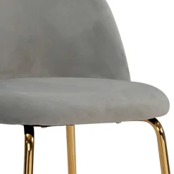 Wohnen Grauer Samt-Barstuhl im Retro Look - Hovalta (2er Set)