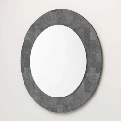Wohnen Spiegel|Flurspiegel*Grauer Spiegel mit Rahmen aus Stein - Maratas