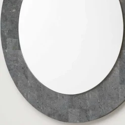 Wohnen Spiegel|Flurspiegel*Grauer Spiegel mit Rahmen aus Stein - Maratas