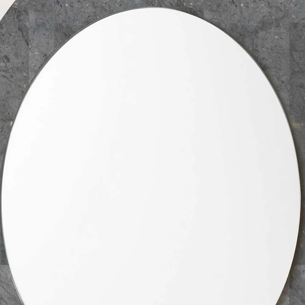 Wohnen Spiegel|Flurspiegel*Grauer Spiegel mit Rahmen aus Stein - Maratas