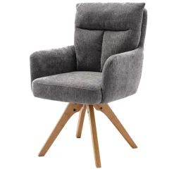 Wohnen Küchenstühle|Esszimmerstühle*Grauer Tischsessel mit Federkern - Cregorian (2er Set)