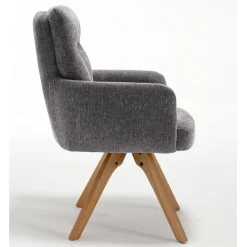 Wohnen Küchenstühle|Esszimmerstühle*Grauer Tischsessel mit Federkern - Cregorian (2er Set)