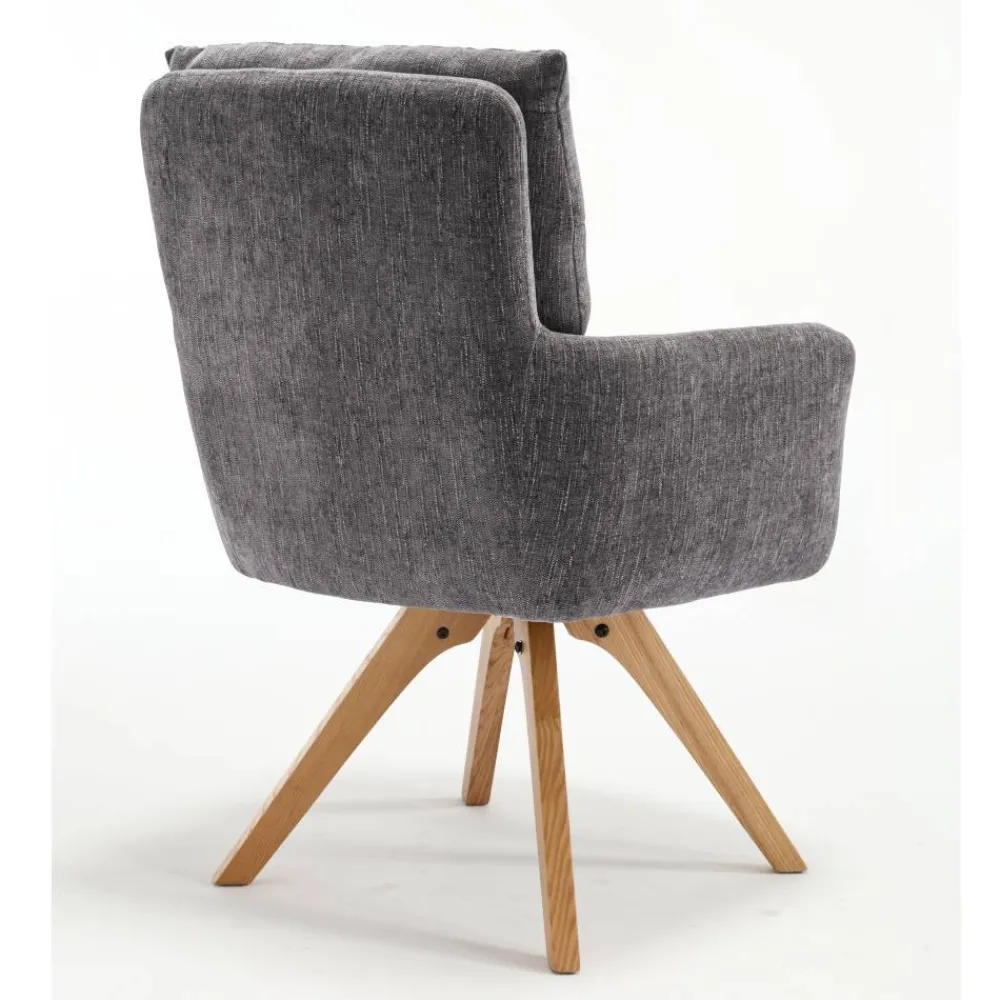 Wohnen Küchenstühle|Esszimmerstühle*Grauer Tischsessel mit Federkern - Cregorian (2er Set)