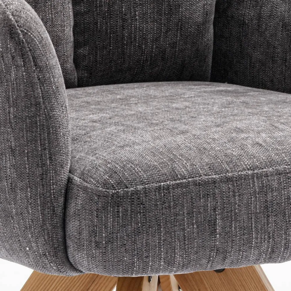 Wohnen Küchenstühle|Esszimmerstühle*Grauer Tischsessel mit Federkern - Cregorian (2er Set)