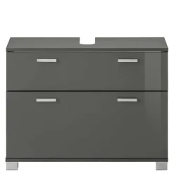 Wohnen Grauer Unterschrank fürs Waschbecken Hochglanz - Ulivia