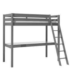 Wohnen Jugendbetten|Kindermöbel*Graues Hochbett mit Schreibtisch Arbeitsplatz - Tollow