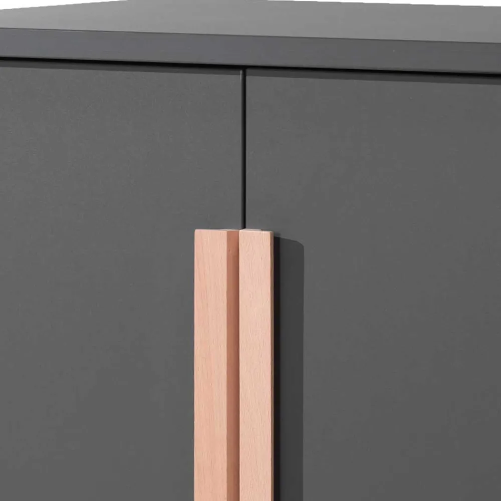 Wohnen Kinderbetten*Graues Hochbett mit Schreibtisch - Mystik (dreiteilig)