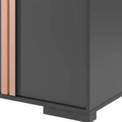 Wohnen Kinderbetten*Graues Hochbett mit Schreibtisch - Mystik (dreiteilig)