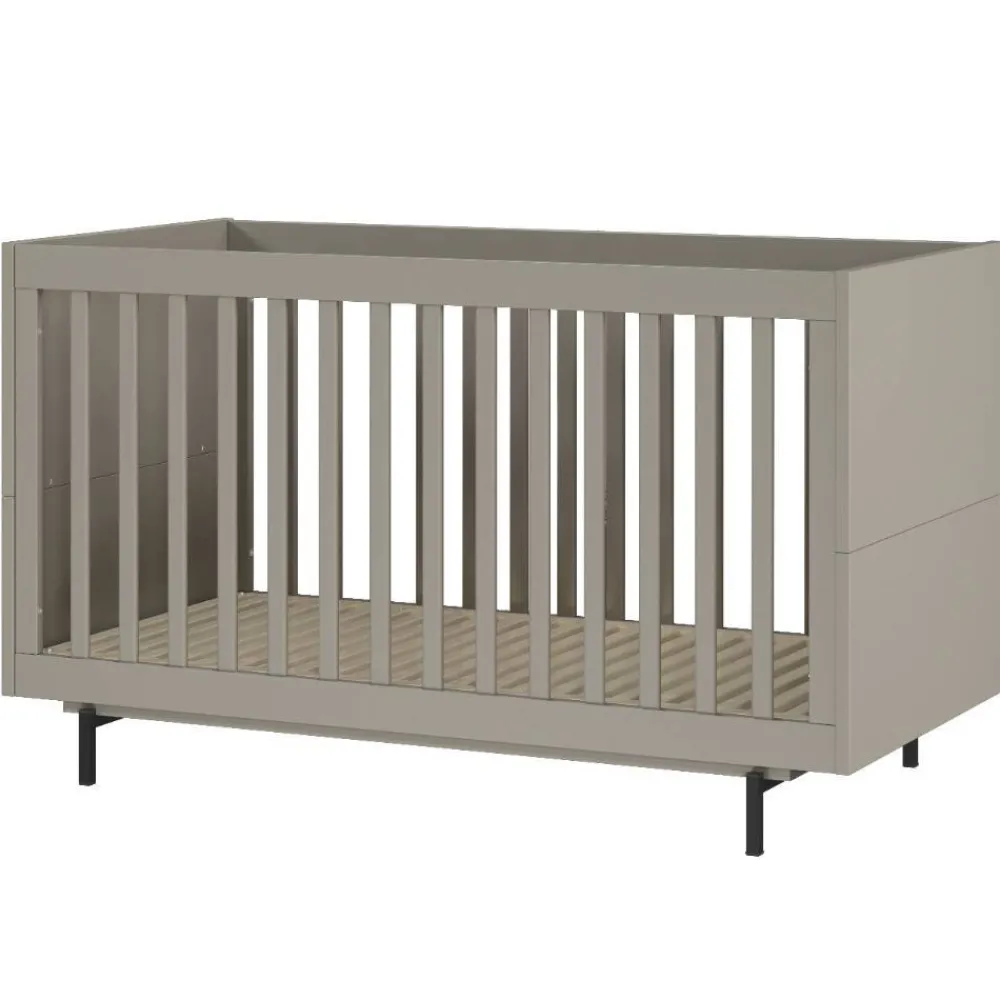 Kinder Wohnen Graues Kinderbett mit Gitterseiten - Suzanas