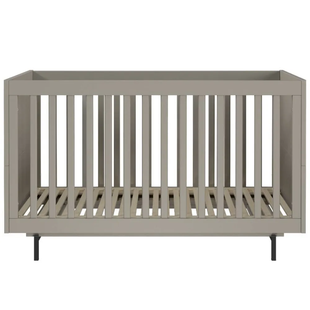 Kinder Wohnen Graues Kinderbett mit Gitterseiten - Suzanas