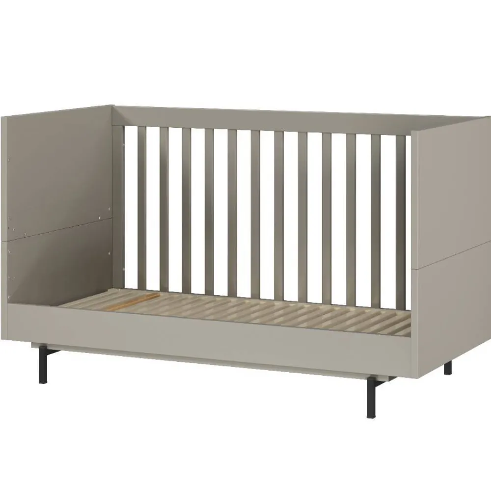 Kinder Wohnen Graues Kinderbett mit Gitterseiten - Suzanas