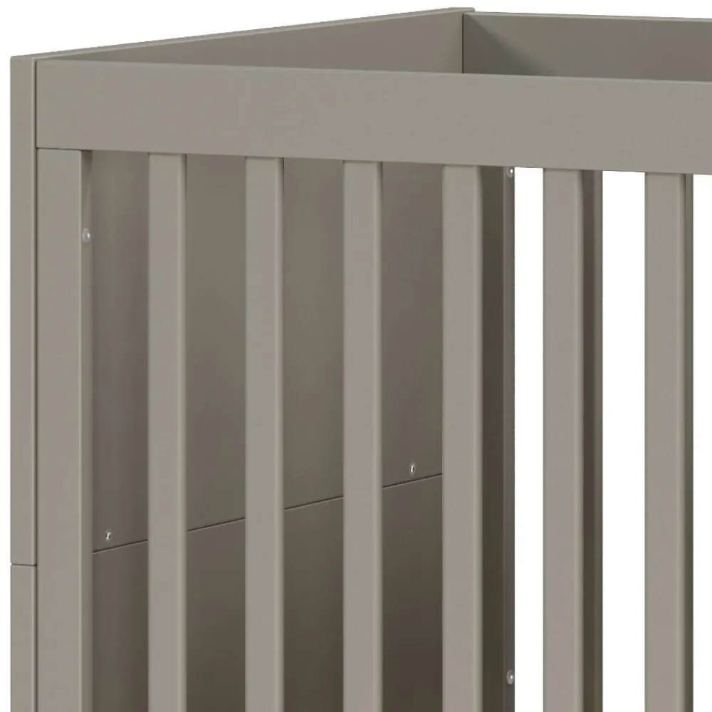 Kinder Wohnen Graues Kinderbett mit Gitterseiten - Suzanas