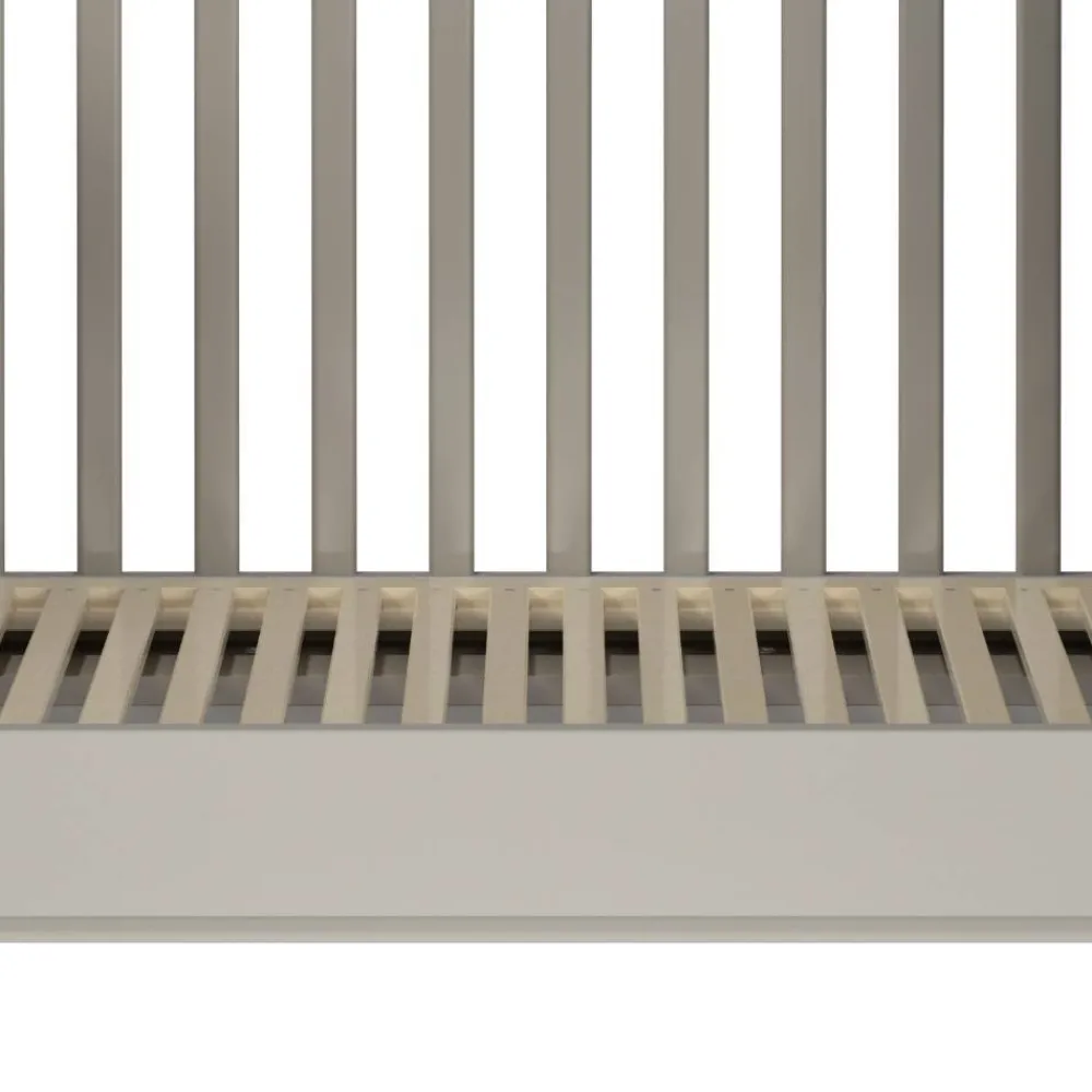 Kinder Wohnen Graues Kinderbett mit Gitterseiten - Suzanas