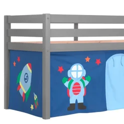 Kinder Wohnen Graues Kinderhochbett für Themenzimmer Astronaut - Pants