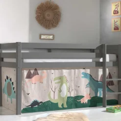 Wohnen Kindermöbel|Kinderbetten*Graues Kinderzimmer Hochbett Dinosaurier - Julmatra