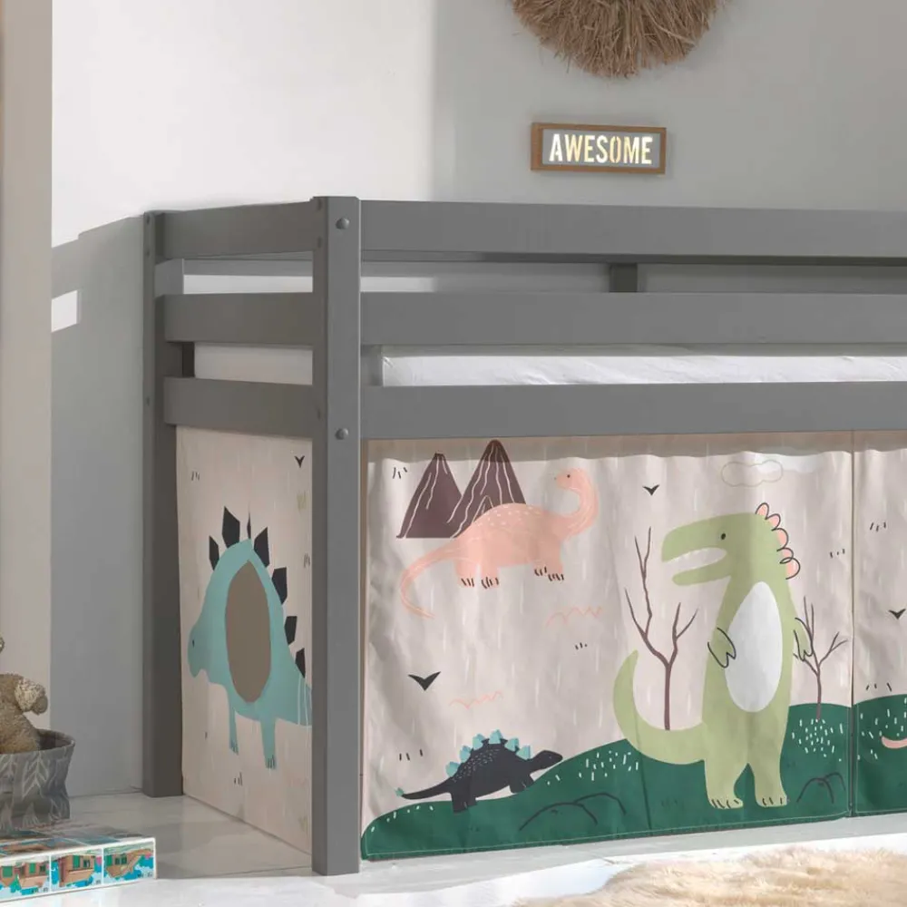 Wohnen Kindermöbel|Kinderbetten*Graues Kinderzimmer Hochbett Dinosaurier - Julmatra