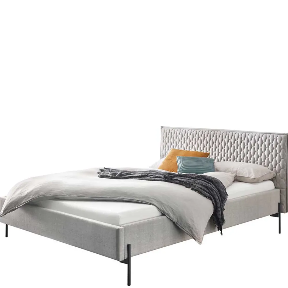 Wohnen Skandinavische Möbel*Graues Polsterbett im Skandi Design - Fabia
