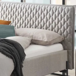 Wohnen Skandinavische Möbel*Graues Polsterbett im Skandi Design - Fabia