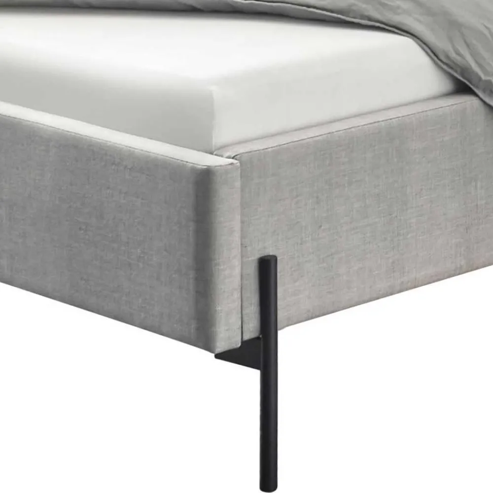 Wohnen Skandinavische Möbel*Graues Polsterbett im Skandi Design - Fabia