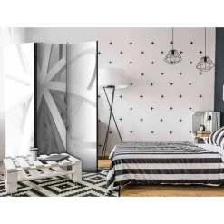 Wohnen Paravents*Grauton Paravent mit abstraktem Motiv - Legramo