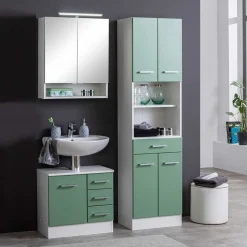 Wohnen Grüne Badezimmermöbel günstig - Loenixa (dreiteilig)