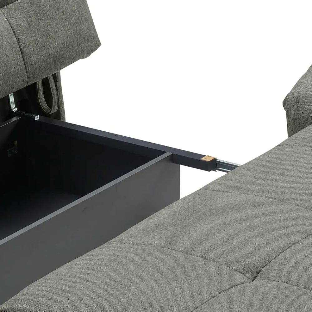 Wohnen Grüne Funktionscouch mit Bettkasten - Granita